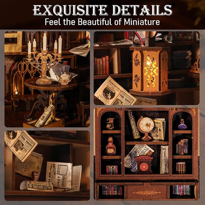 Book Nook Kits for Adults, Miniature House Dollhouse Kit for Teens, DIY Crafts - Image 6