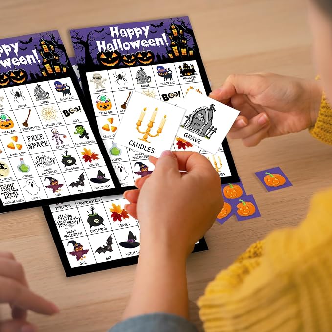 Halloween Bingo Game Cards, 24 Players Halloween Bingo Game - Image 4