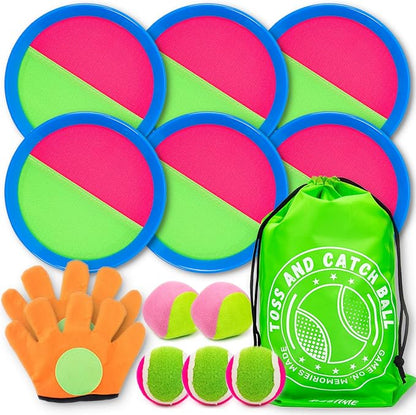 Toss and Catch Ball Set, Outdoor Games, Beach/Backyard/Lawn Games, Paddle Ball by Tulyra
