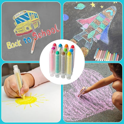 24 Pcs Dustless Chalk Colored twistable Chalk - Image 7