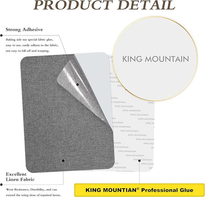 Fine Linen Repair Patches, Self-Adhesive Linen Fabric Patches, 8X11 inch 2 PCS - Image 2