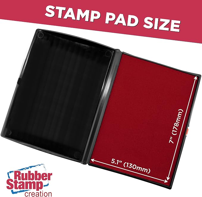 Large Premium Crimson Red Ink Stamp Pad - Image 3