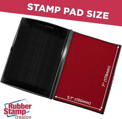 Large Premium Crimson Red Ink Stamp Pad - Image 3
