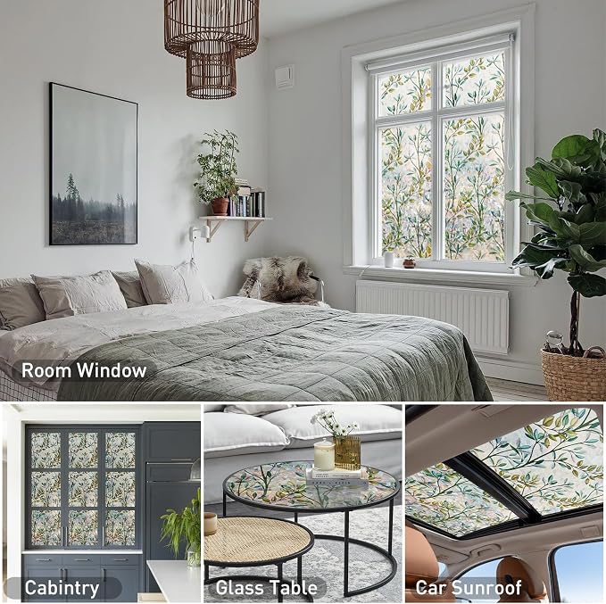 Donox Window Privacy Film, 3D Decorative Window Vinyl Decorative Stained Glass - Image 5
