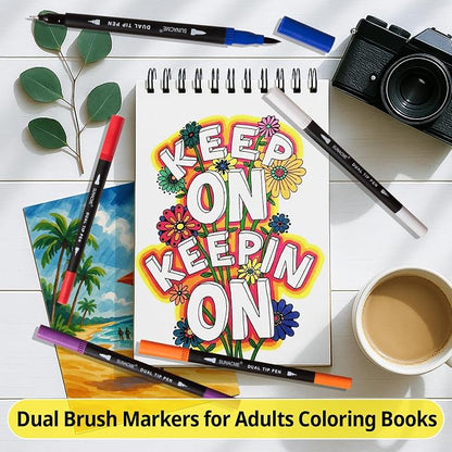 36 Dual Brush Marker Pens, 36 Colors Art Marker Set - Image 5