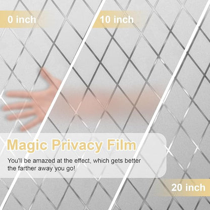 Window Privacy Film Decorative for Front Door, Bathroom Static Cling Stained - Image 2
