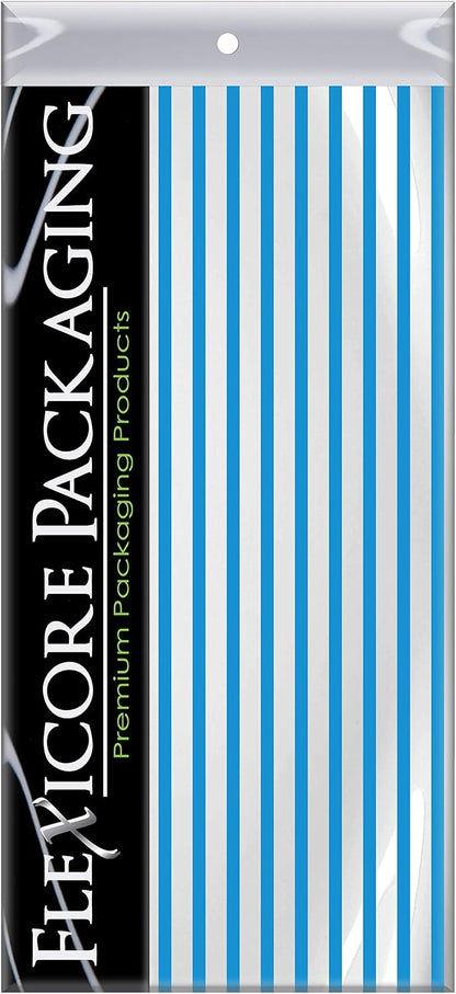 Flexicore Packaging Turquoise Blue Pin Stripe Print Gift Wrap Tissue Paper - Image 3