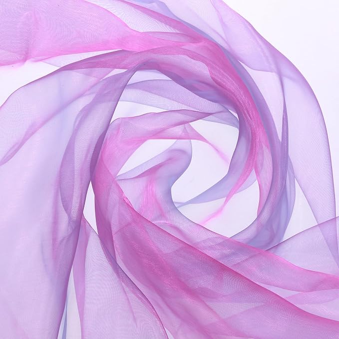 MECCANIXITY Iridescent Sheer Organza Fabric, 10 Yards x 59 Inches Solid by MECCANIXITY