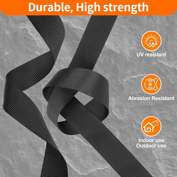Heavy-Duty Buckles and Strap Set 1-1/4": 6 Yards of Thick Nylon Webbing - Image 4