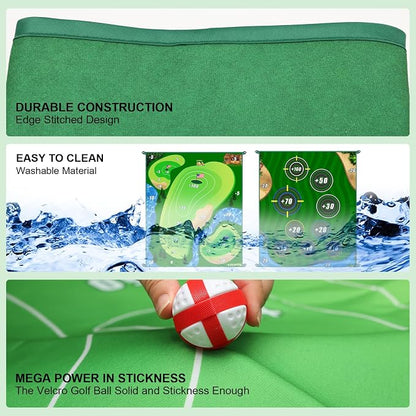 Golf Chipping Game Mat, Double Sided Golf Hitting Mat, 6x5 FT Golf Practice Mat - Image 5
