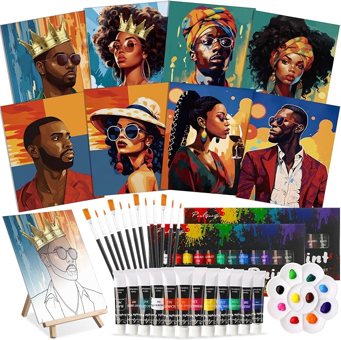 Cholemy 36 Pcs Paint and Sip Kit by Cholemy