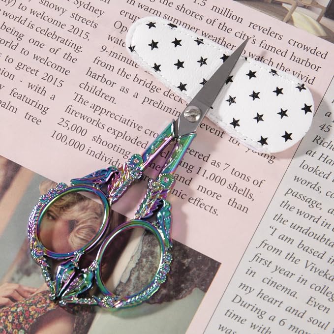Small Embroidery Scissors with Cover -Cute and Comfortable handles with Sturdy - Image 3