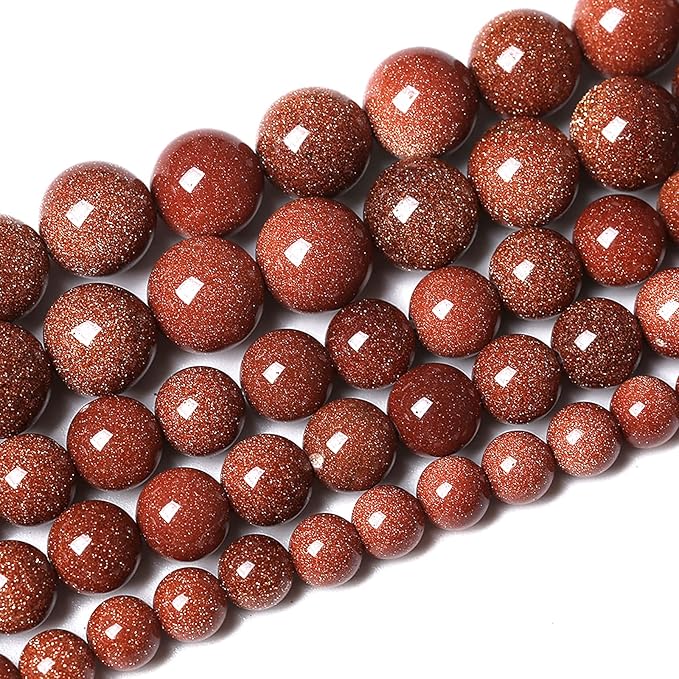 46pcs 8mm Natural Gold Sandstone Beads Gemstone Round Loose Beads by NaturalStoneBeads