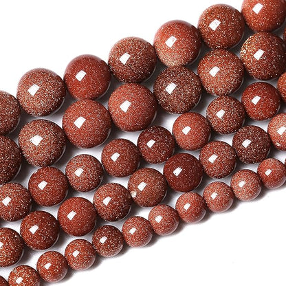 46pcs 8mm Natural Gold Sandstone Beads Gemstone Round Loose Beads by NaturalStoneBeads
