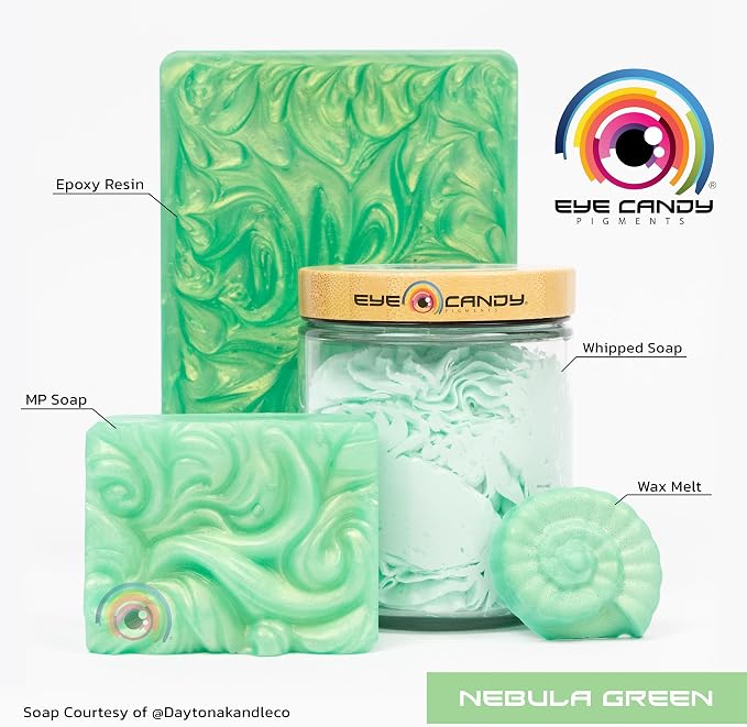 Eye Candy Premium Green Mica Powder Pigments | Multipurpose DIY Arts and Crafts - Image 2