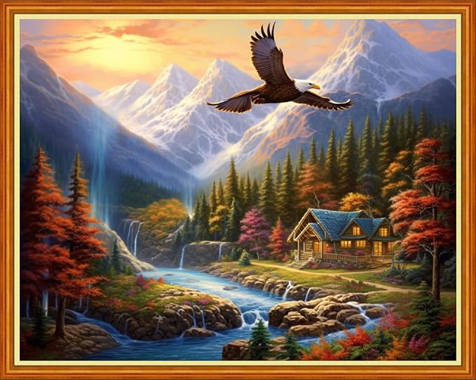 Dooxvey Cross Stitch Kits for Adults Beginners, Full Range of Cross-Stitch by DooxveyStampedEmbroideryKit