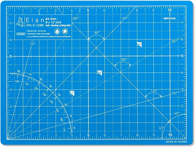 Elan Cutting Mat A4 Blue, Self Healing Cutting Mat 9x12 Inch, 5-Ply Craft Board - Image 2