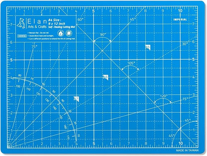 Elan Cutting Mat A4 Blue, Self Healing Cutting Mat 9x12 Inch, 5-Ply Craft Board - Image 2