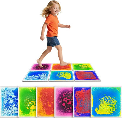 Liquid Sensory Floor Tiles for Kids Ages 3+, Interactive Color-Flow, Classroom by Unknown