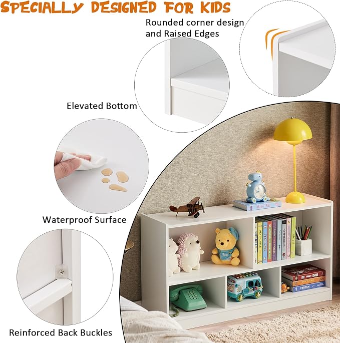 Toy Organizers and Storage, 5-Section Kids Bookshelf - Image 4