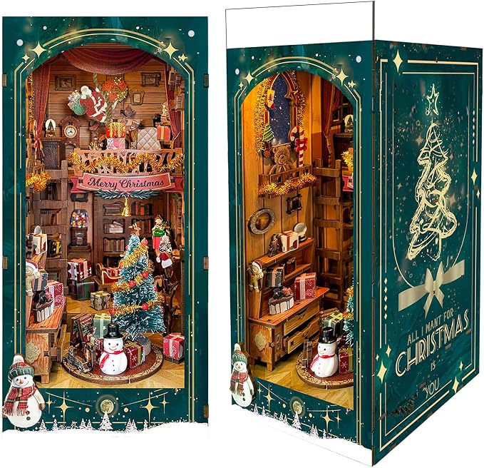 Miniature Book Nook Kit Christmas Book Nooks by fifijoy