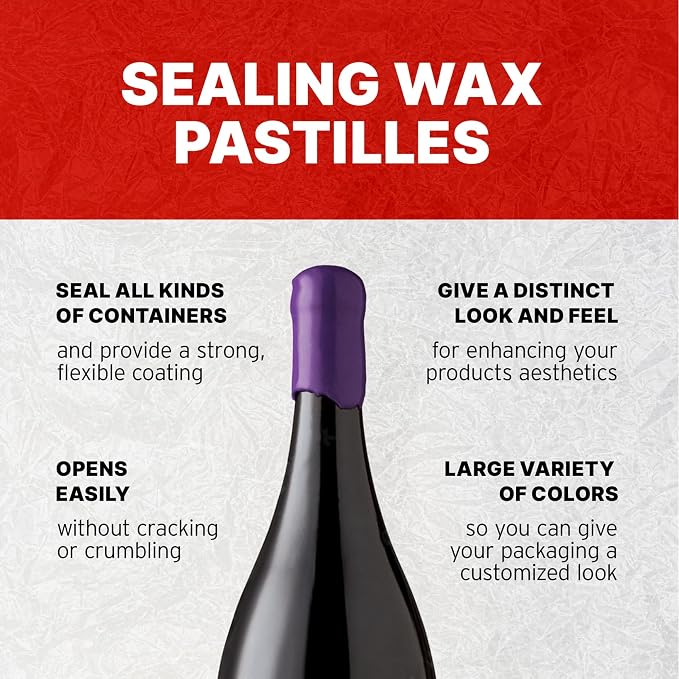 Blended Waxes, Inc. Bottle Sealing Wax, Pastille Wax Seal Beads - Image 3