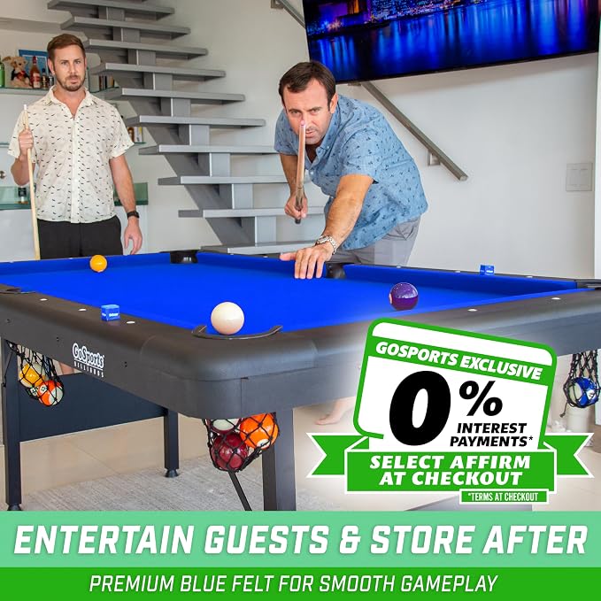 GoSports 6, or 8 ft Billiards Tables - Image 2