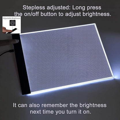 Ultra-Thin Portable A4 LED Light Box Tracer w/USB Cable Dimmable Brightness LED - Image 4