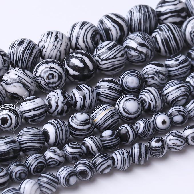 32PCS 12MM Black Malachite Beads Stone Beads Energy Healing Beads by JIANJING