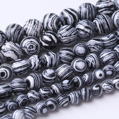 32PCS 12MM Black Malachite Beads Stone Beads Energy Healing Beads by JIANJING