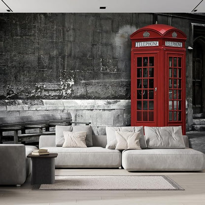 wall26 Wall Sticker/Wall Mural British Phone Booth in London, Not Peel and Stick by wall26