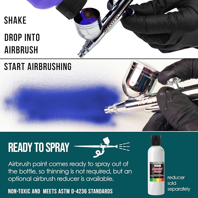 U.S. Art Supply Opaque Phtalo Green Acrylic Special Effects Airbrush Paint - - Image 3