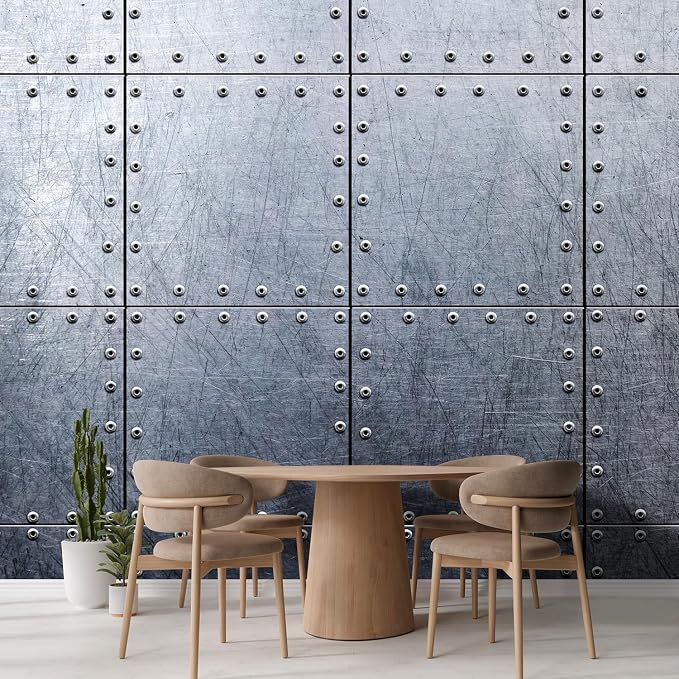 wall26 Wall Sticker/Wall Mural Metal Background, Not Peel and Stick, Non-Woven - Image 3