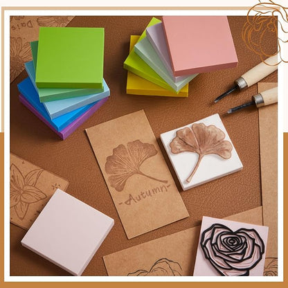 Frienda 24 Pcs 2" x 2" Rubber Carving Blocks Linoleum Blocks - Image 5
