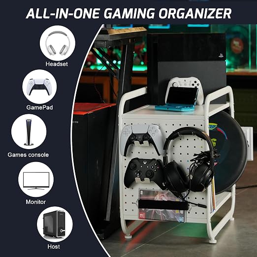 PLKOW Compact Video Game Storage Organizer, Xbox Stand Organizer - Image 4