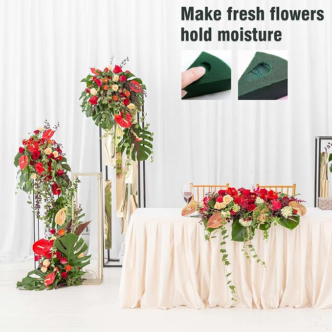 Max Shape Round Floral Foam Blocks, Large Dry Floral Foam - Image 3