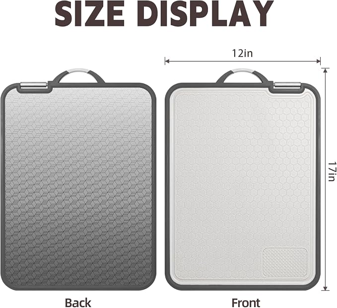 Cutting Board Double Sided, Large Size+Small Size, Food Grade Stainless steel - Image 2