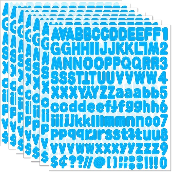 Alphabet Stickers, Self-Adhesive Vinyl Mailbox Numbers, Letters by Starboling