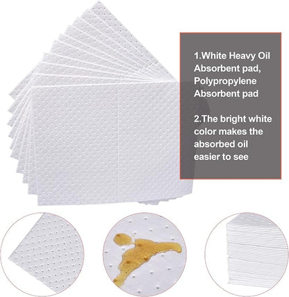 A A IN Oil-Only Absorbent Mat Pads, 100 Pack Oil Spill Pads - Image 3