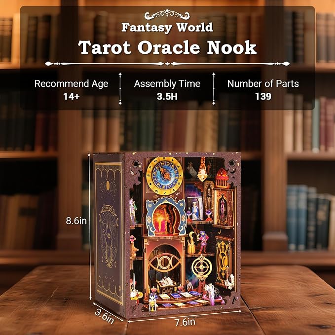 Book Nook Kit - DIY Miniature Dollhouse - Image 2