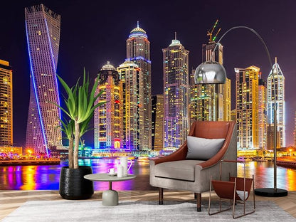 Mural Wallpaper Large City Night View Wall Mural - Image 3