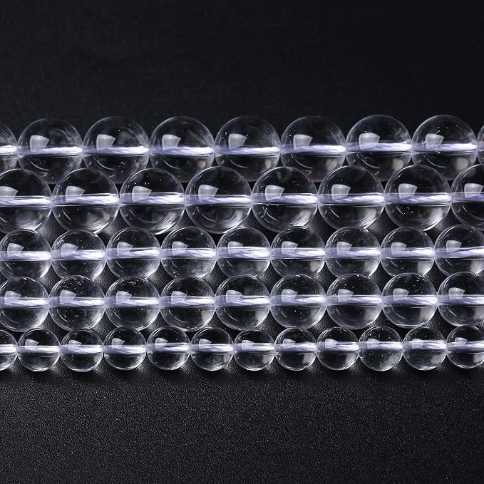 AAAAA Natural Clear White Crystal Quartz Beads Round Loose Spacer Beads by NaturalStoneBeads