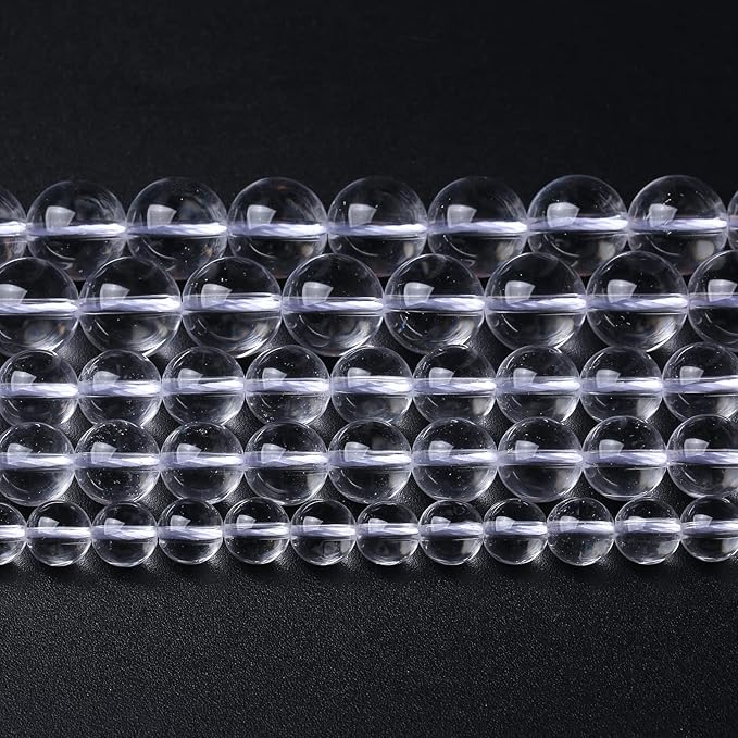 AAAAA Natural Clear White Crystal Quartz Beads Round Loose Spacer Beads by NaturalStoneBeads