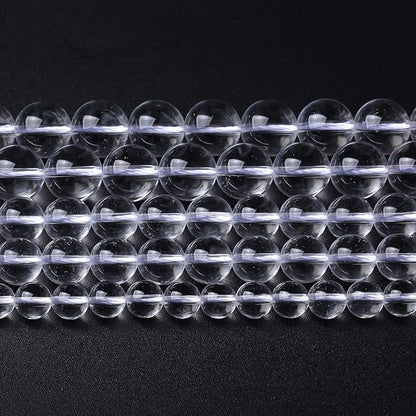 AAAAA Natural Clear White Crystal Quartz Beads Round Loose Spacer Beads by NaturalStoneBeads