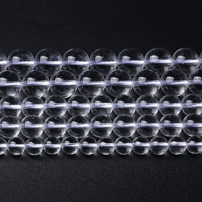 AAAAA Natural Clear White Crystal Quartz Beads Round Loose Spacer Beads by NaturalStoneBeads