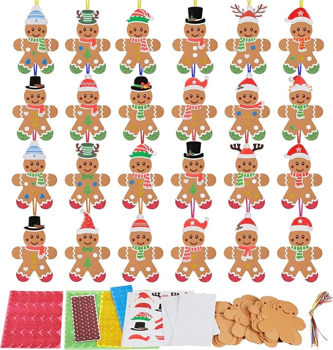 Fennoral 24 Pack Gingerbread Man Craft by Fennoral