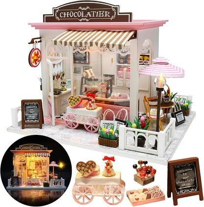 Miniature House Kit, Miniature Dollhouse by Flybean-WonderlandinYourHands