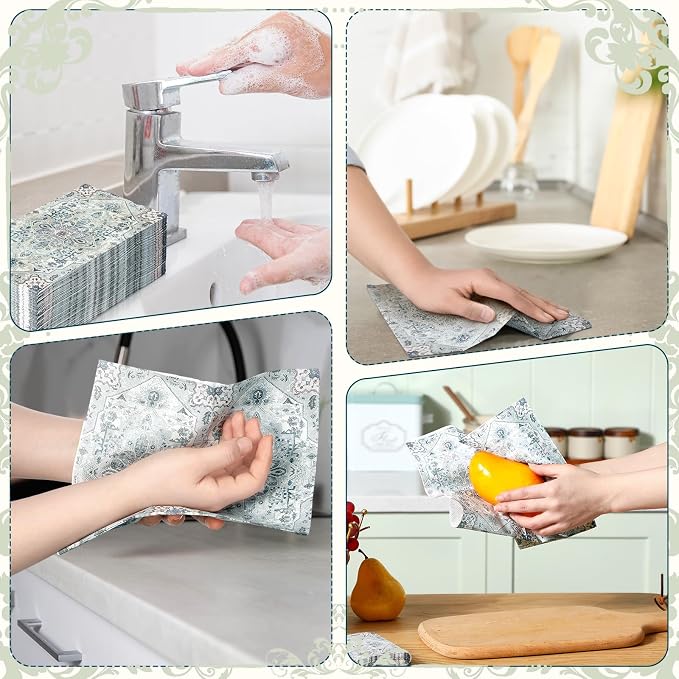 Yeaqee 100 Pcs Vintage Boho Napkins Paper Guest Towels 2 Ply Decoupage Napkins - Image 5
