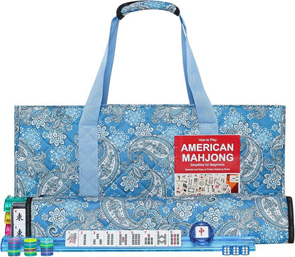 American Mahjong Game Set, 166 Quality White Tiles, 4 All-in-One Color by GUSTARIA