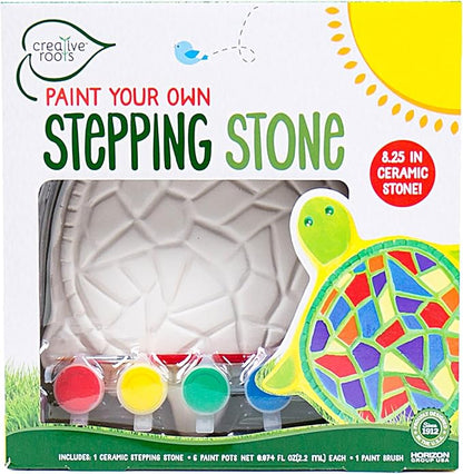 Creative Roots Mosaic Turtle DIY Stepping Stone Kit, Includes Ceramic Stone & 6 by CreativeRoots